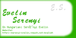 evelin serenyi business card